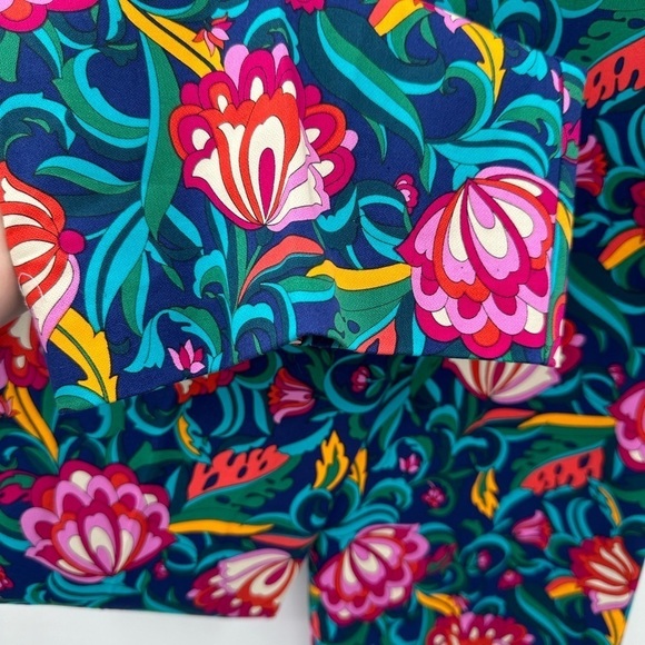 TRINA TURK DANNO bright colorful whimsical boho shabby chic floral woman pant 10 - Picture 9 of 16